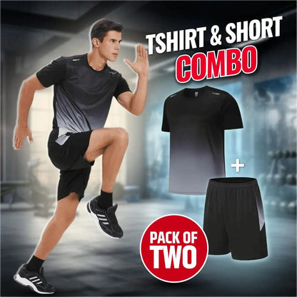 Men's Outdoor Sports Quick-Drying Breathable 2-Piece Combo Set 🏃‍♂️👕 (Get Shorts Free🔥)