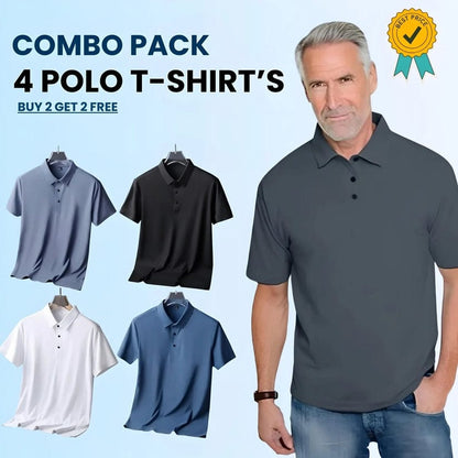 Men's Polo T-Shirt Pack Of 4 (Buy 1 GET 3 FREE🔥🔥)